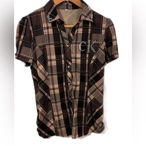 Women’s C K Plaid Shirts Size Small